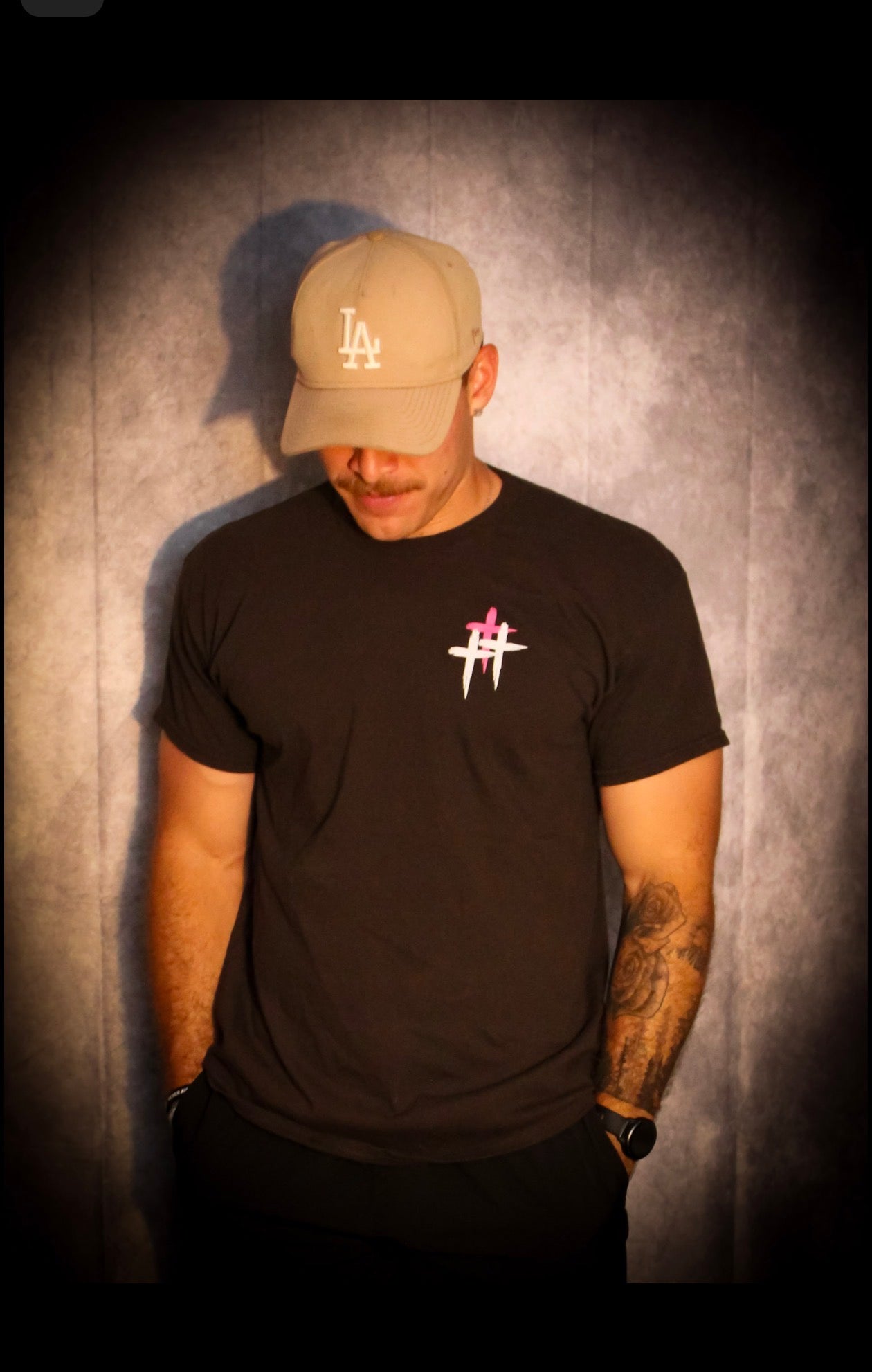 Chocolate Brown/Pink Wreath T-shirt