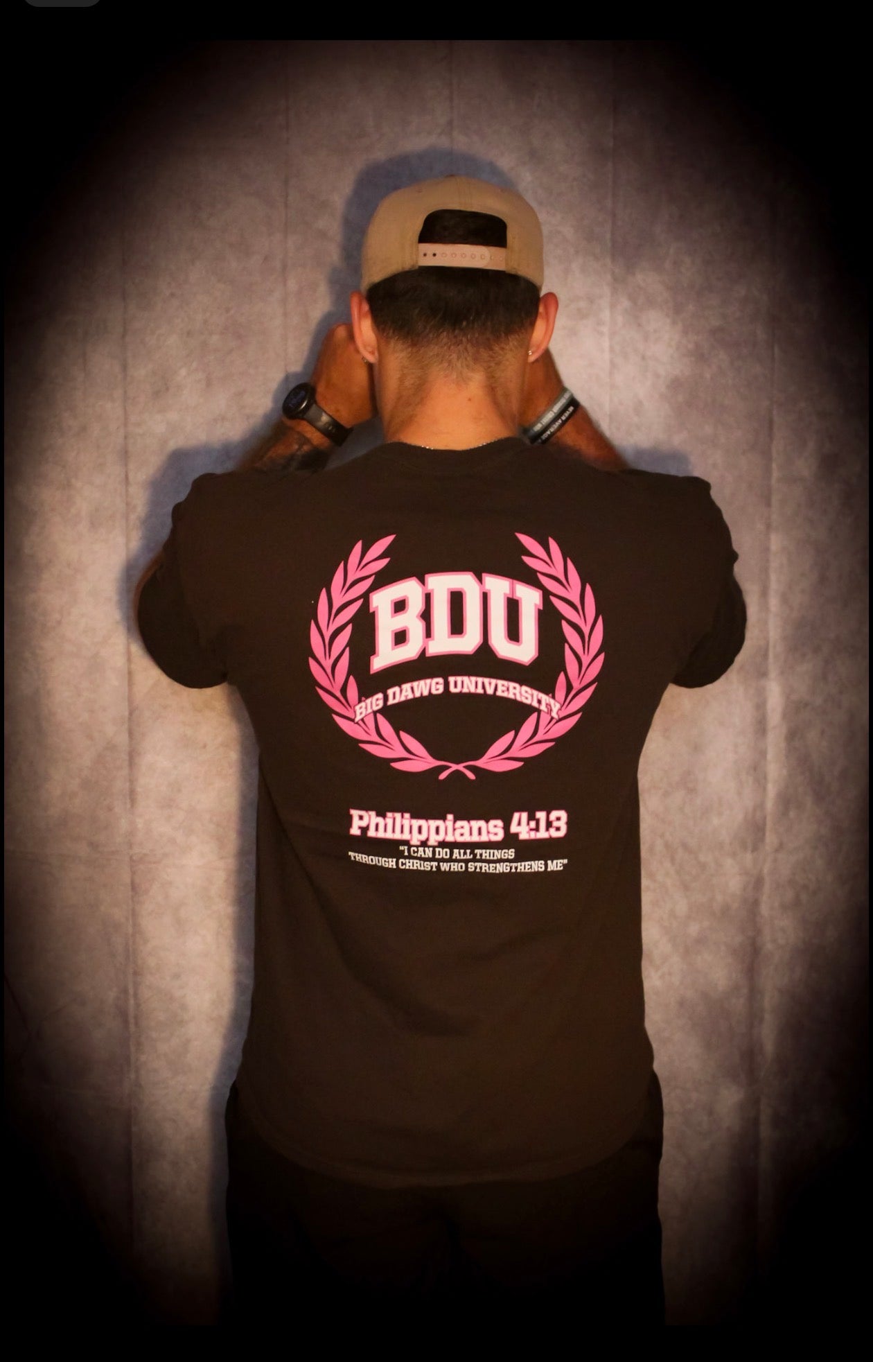 Chocolate Brown/Pink Wreath T-shirt