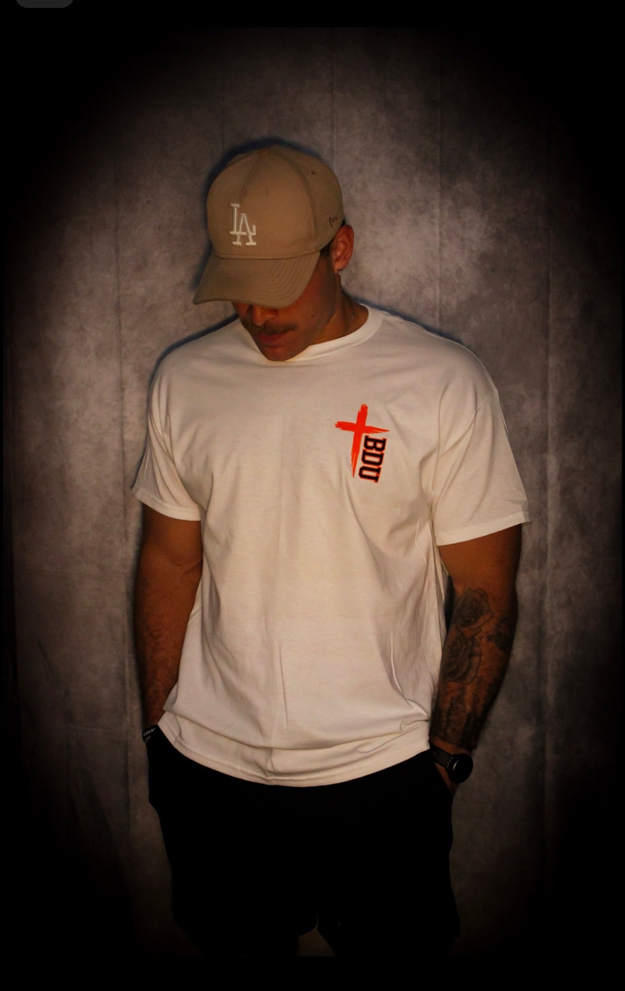 White/Orange Big Dawg T-Shirt