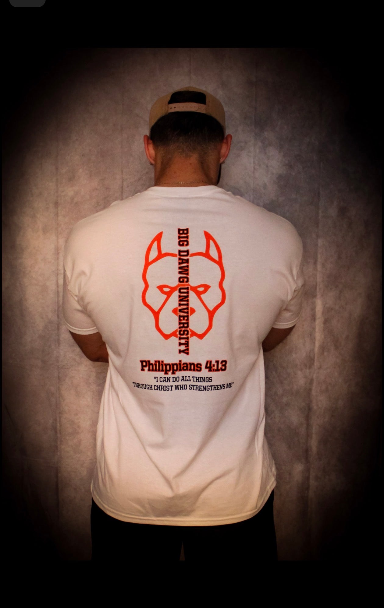 White/Orange Big Dawg T-Shirt