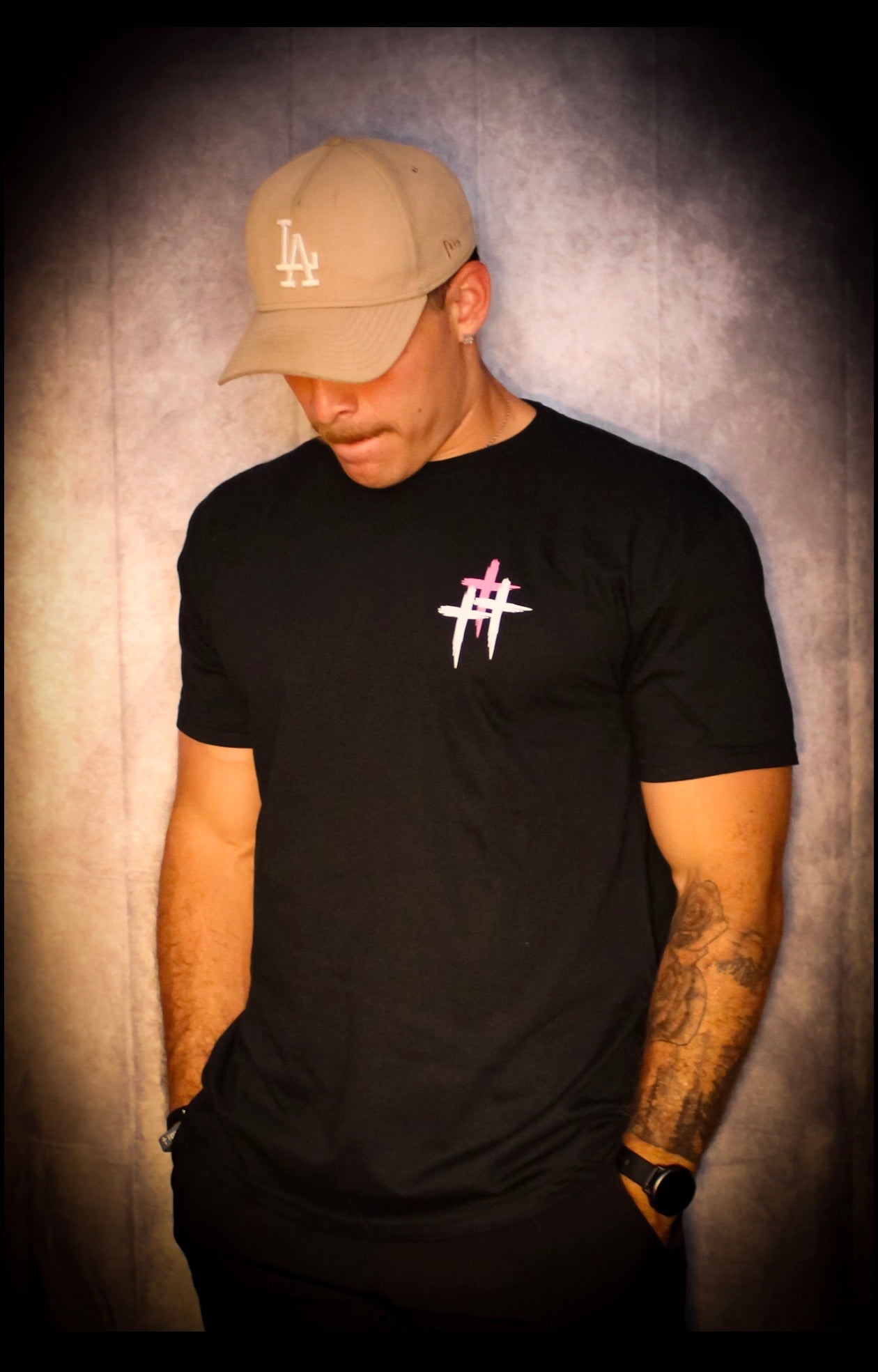Black/Pink Wreath T-shirt